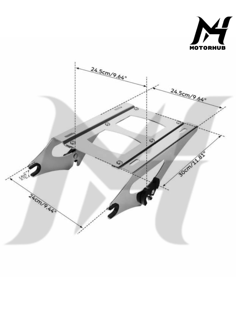 Bracket Tour Pack Road Glide Ultra Classic Electra Police Detachable Two-Up luggage Rack Fit For Harley Touring 14-24 Tour Pack [Black]   MH9900225