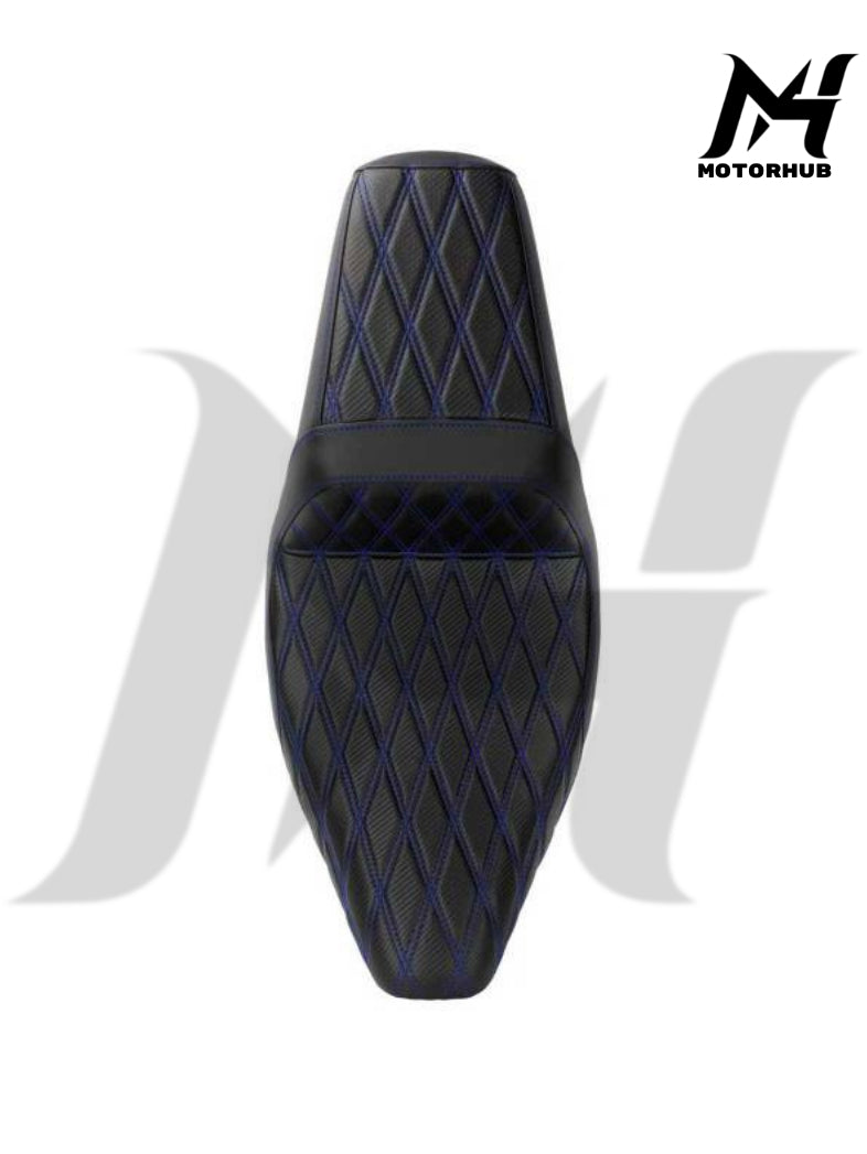 Two Up Seat Rider Passenger Seat For Harley Touring 2024-Up Street Road Glide CVO 2023 [Blue] MH9900743