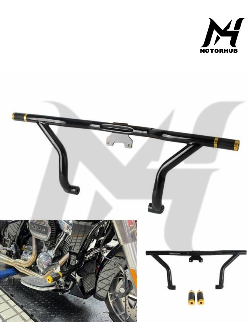 Harley Touring 14-24 Road King Road Glide Electra street Glide special cvo front Highway Engine Guard Crash Bar frame slider flat-Out Bar [Gold] MH9900314