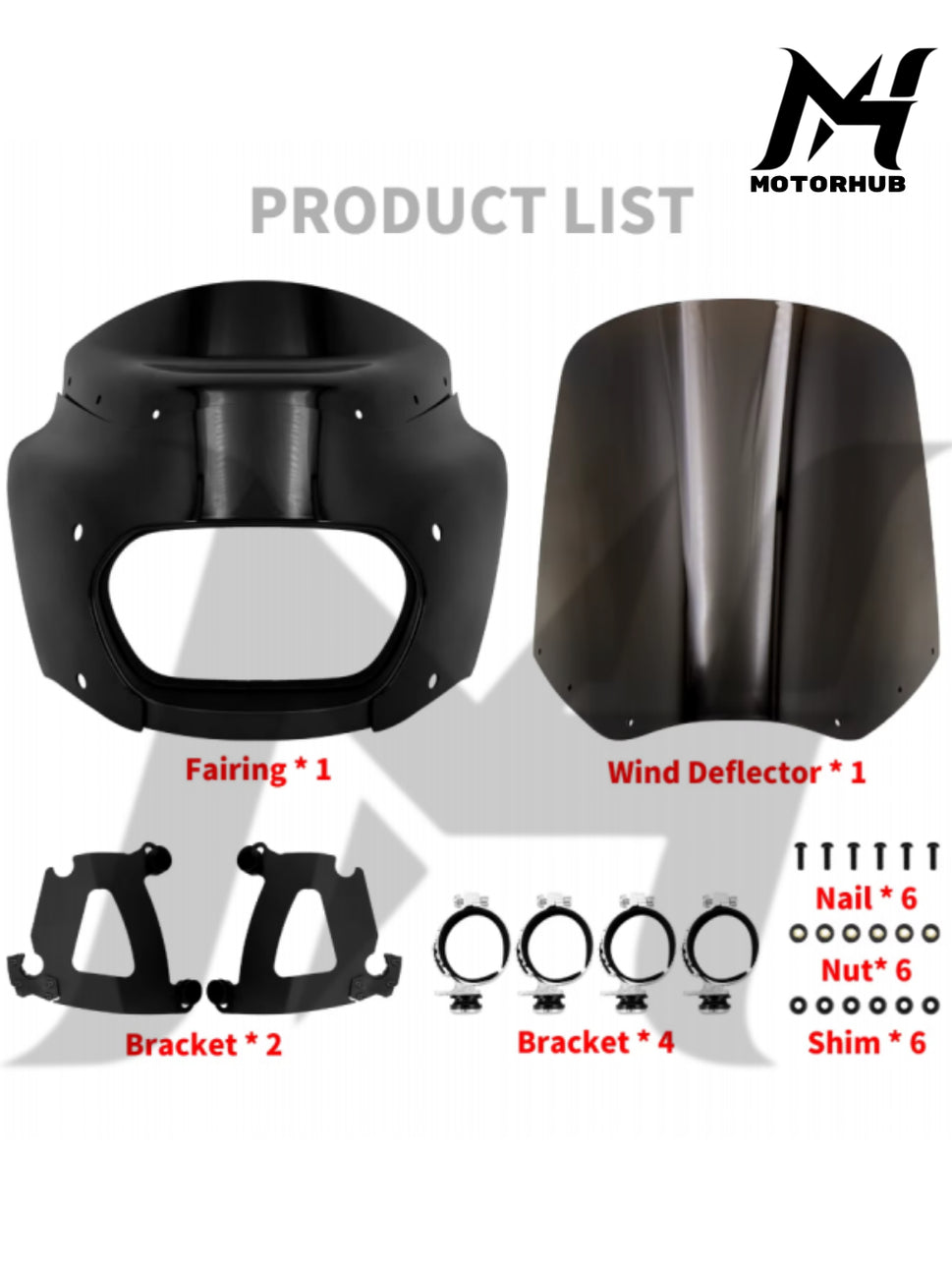 Windshield Fatbob M8 15 Inch Smoke Windshield Headlight Fairing Mask Fit For Harley Softail Fat Bob 18-23 MH9900192