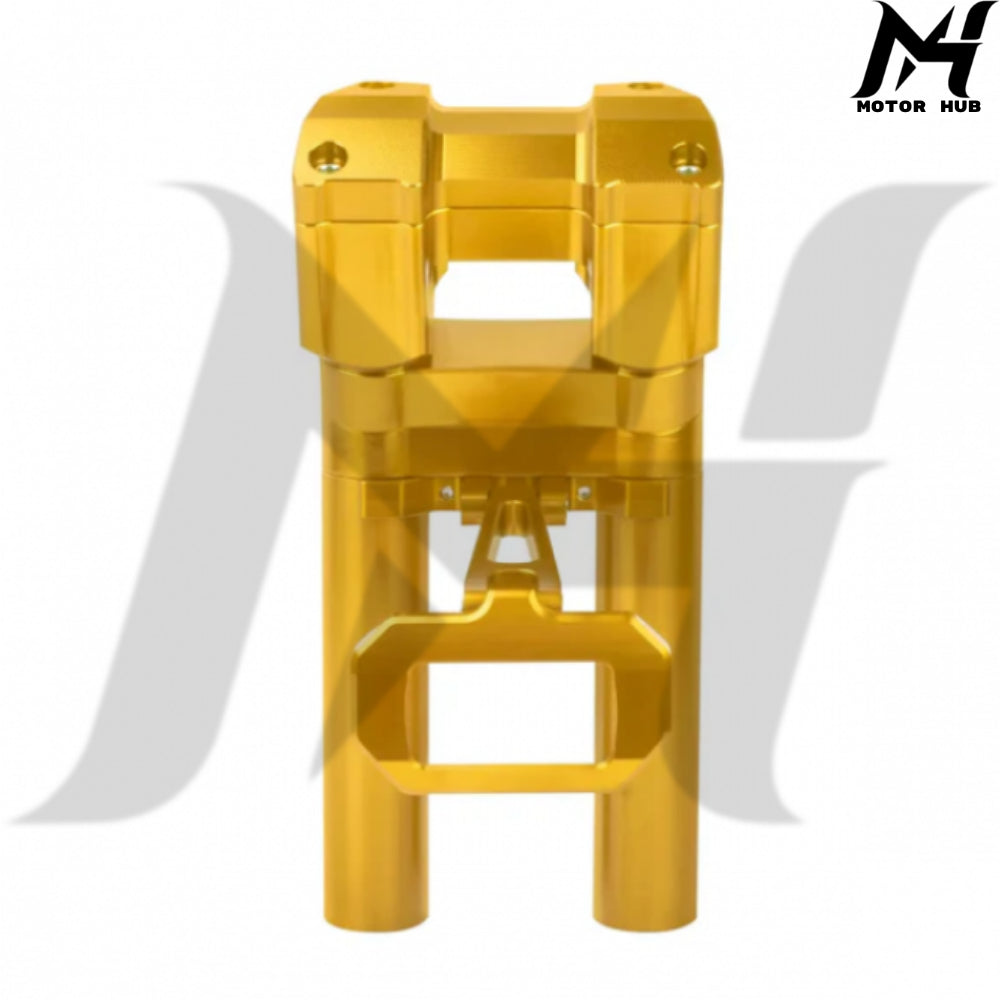 1-1/4 10 Inch Handlebar Riser With Speedometer Instrument Panel For Harley Softail 18-24 [Gold] MH9900573