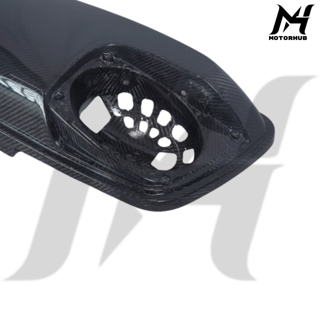 Black Carbon Fiber Saddlebag Top Cover CVO [Speaker] 2014-2023 Street Road Glide [Standard Twill Glossy] BG100809