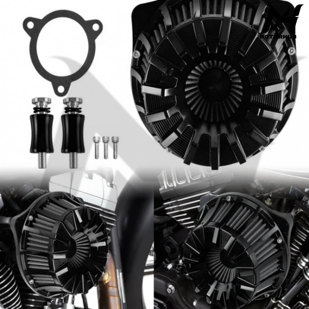 CNC Air Cleaner Grey Intake System Kit Fit Harley Dyna Softail Touring Trike MH9900183