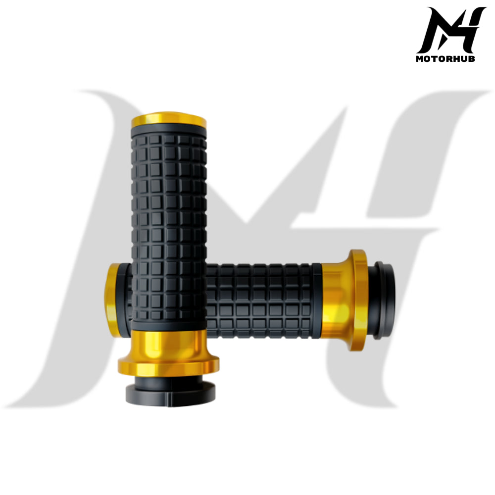 MH Style Silicone Rubber Grips with CNC Alloy Throttle By Wire [Gold] MH9901080