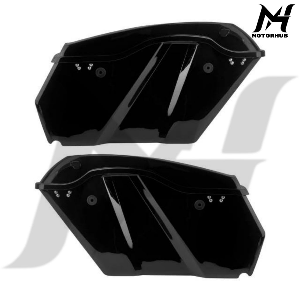 Motorcycle Vivid Black Chopped Saddlebags for Harley Touring 2014+ MH7700384
