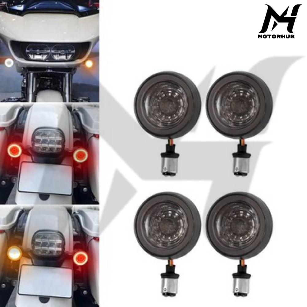 1157 LED Turn Signal Indicator Front & Rear Bullet Lights for Harley Touring Softail Dyna MH9900666