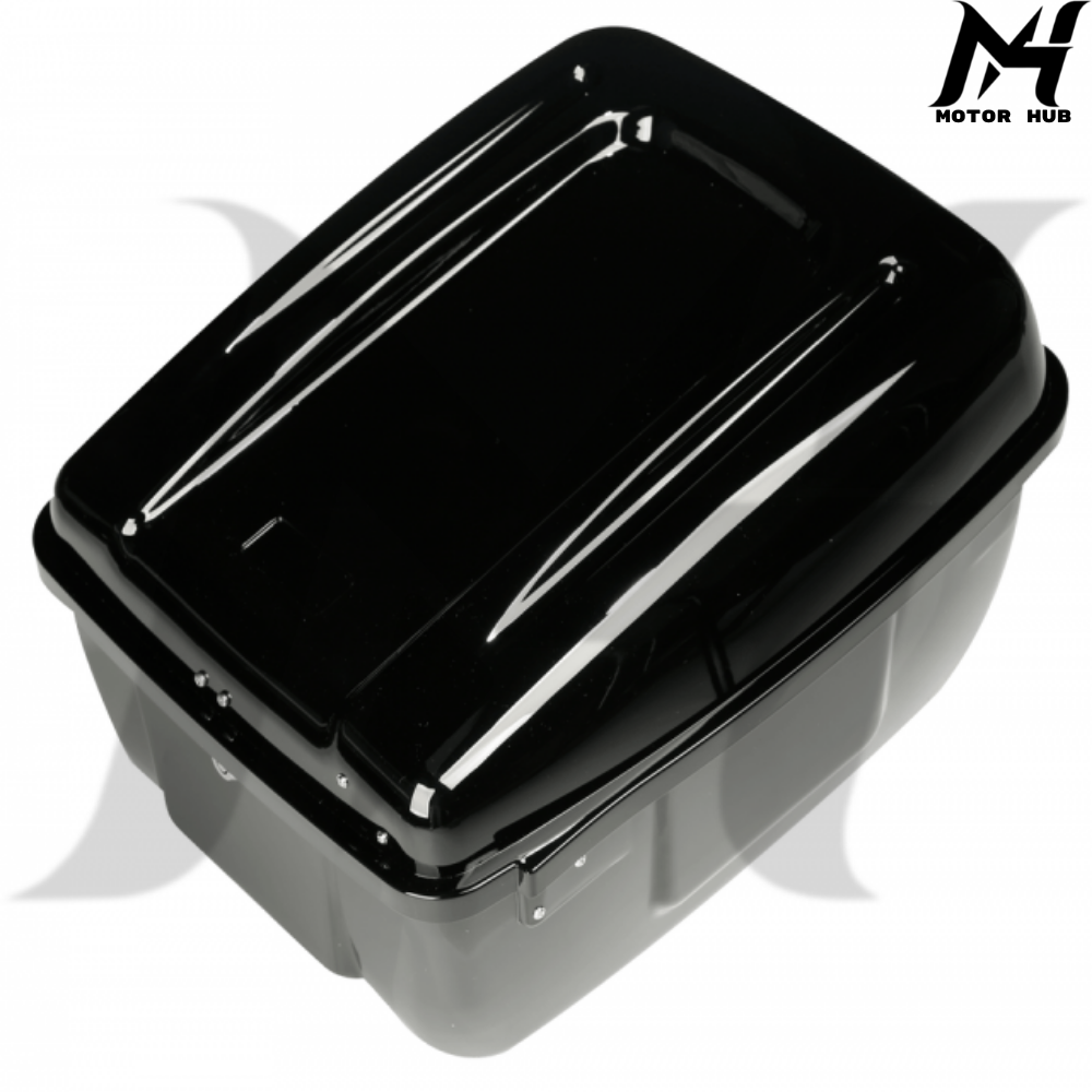 Police Motor Trunk Saddlebag Tour Pack fit For Harley FLHP & FLHTP Gloss BLK MH9900215