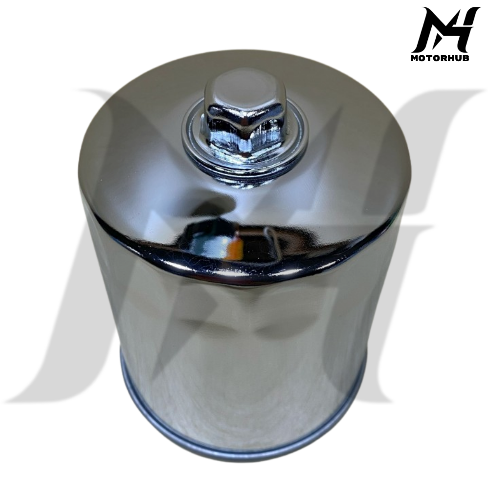 FILTER OLI HARLEY CHROME + NUT BIG TWIN EVO & SPORTSTER FOR HARLEY EVO 1984-1998 SPORTSTER 1986-2022 0712-0009 oem 6379677A 6380580A 6380683