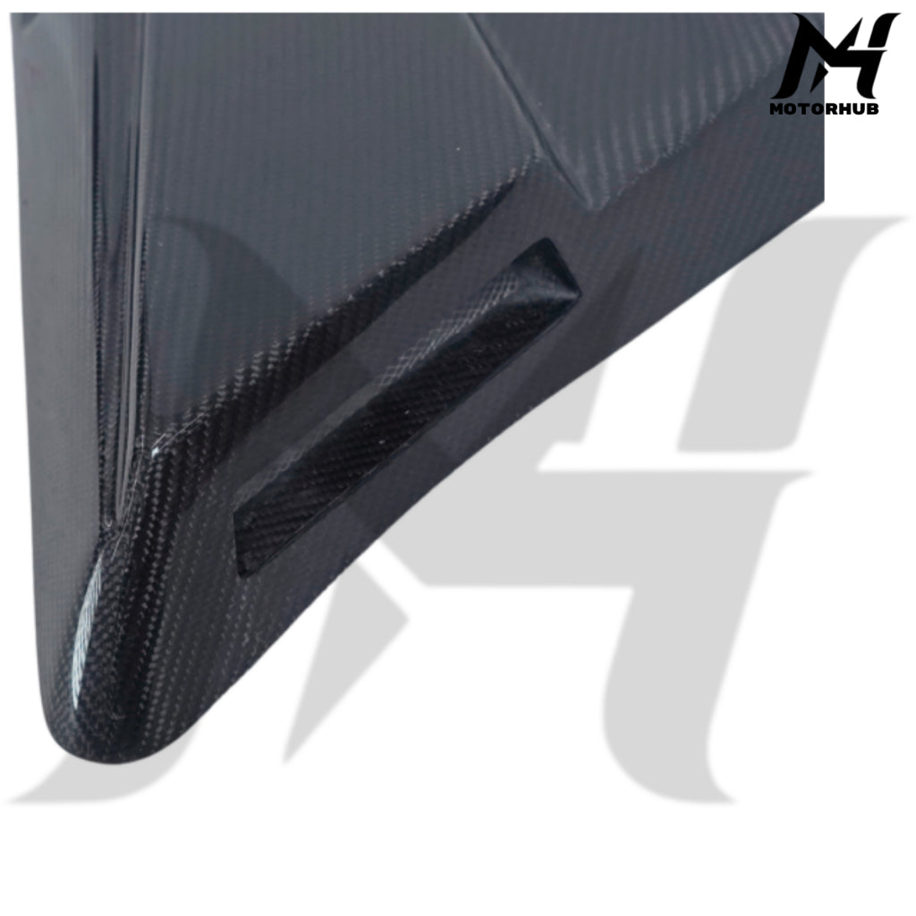 Black Carbon Fiber Side Cover for Harley 2014-2023 Street Road Glide [Standard Twill Glossy] BG100743