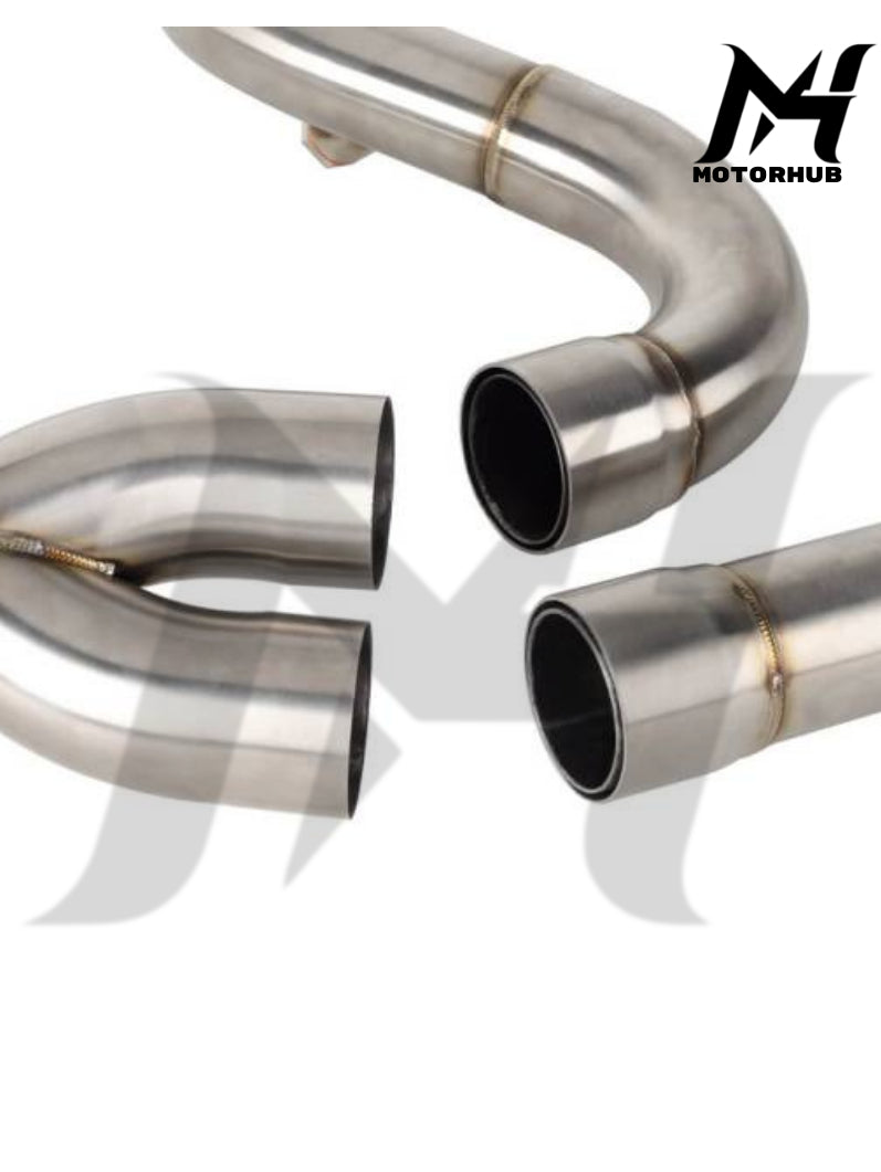 2 in 1 Softai M8 2 into-1 full Complete Exhaust system stainless steel Mufler for Harley sotail M8 2018-2025 [Brush Finish] MH9900312