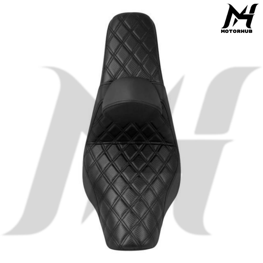 Driver Passenger Gel Seat w/ Backrest Black For Harley Low Rider FXLRST 2018-2024 MH7700383