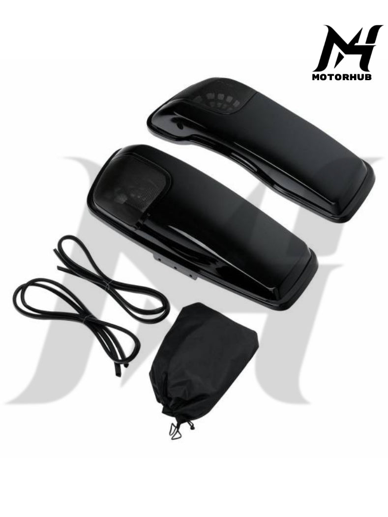 Saddlebags Lids Speakers Grill Cutouts Fit For Harley Road Electra Glide 2014-23 [Black] MH9900220