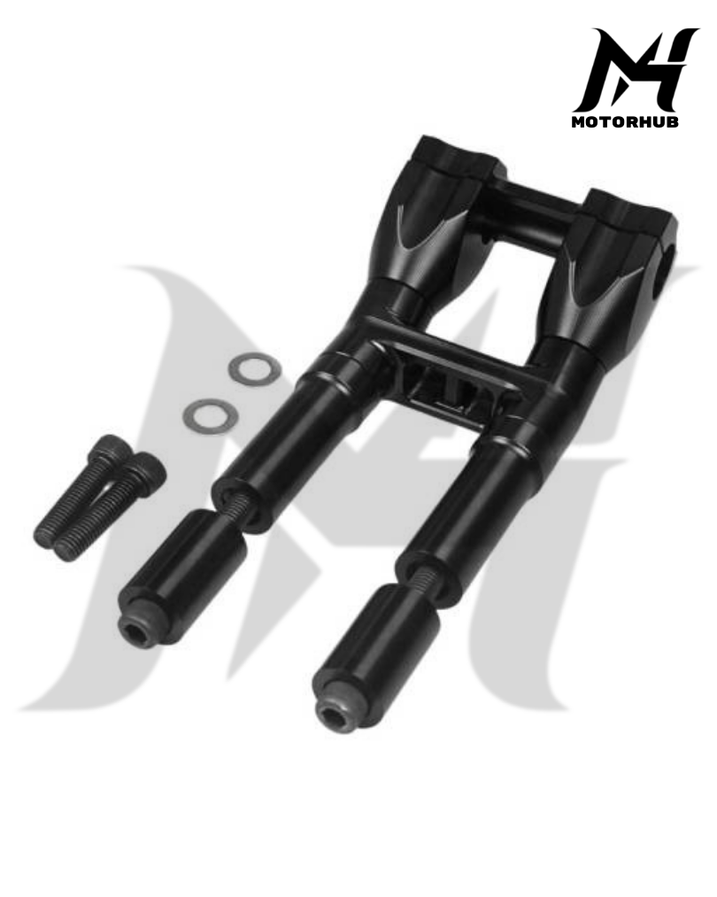 Riser MH 1-1/8 8-10 Inch Kickback Isolated Handlebar Riser [Black] MH9900411