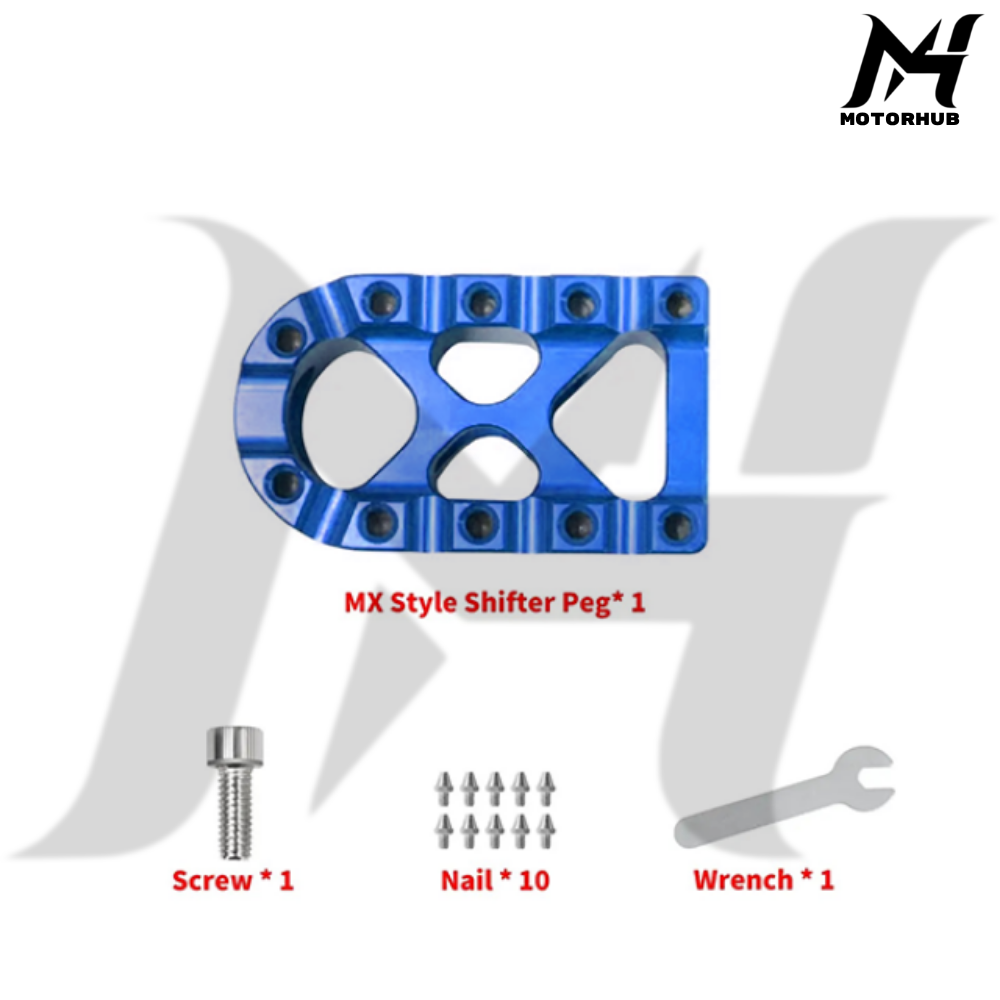 Rivets Heel Toe Shifter Pegs Brake Peg For Harley Touring Dyna Softail [Blue] MH9900740