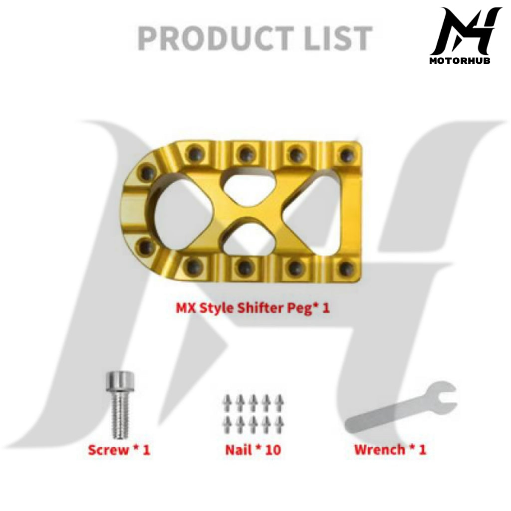 Rivets Heel Toe Shifter Pegs Brake Peg For Harley Touring Dyna Softail [Gold] MH9900738