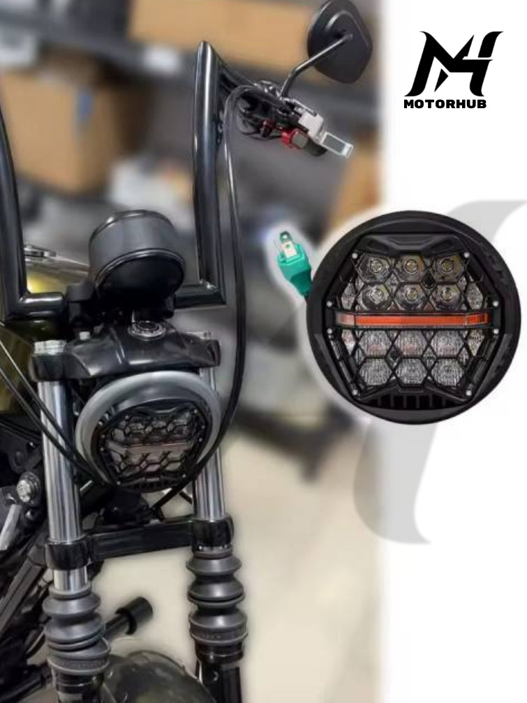 Motorcycle 5.75 Inch Honeycomb Performance Headlight MH9900669