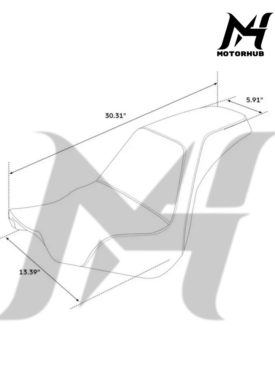 Aftermarket Bevel Two-Up Seat Driver Passenger Fit for Harley Softail 2018-up Jok Softail M8 BG100822