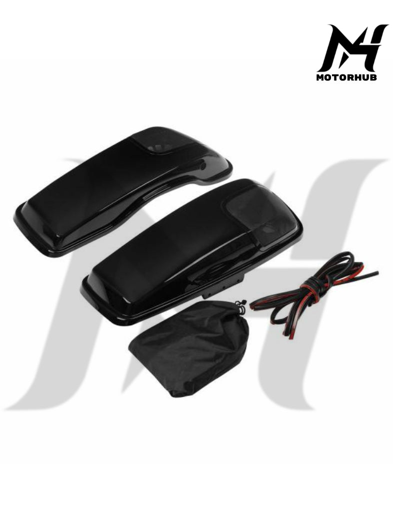 Saddlebags Lids Speakers Grill Cutouts Fit For Harley Road Electra Glide 2014-23 [Black] MH9900220