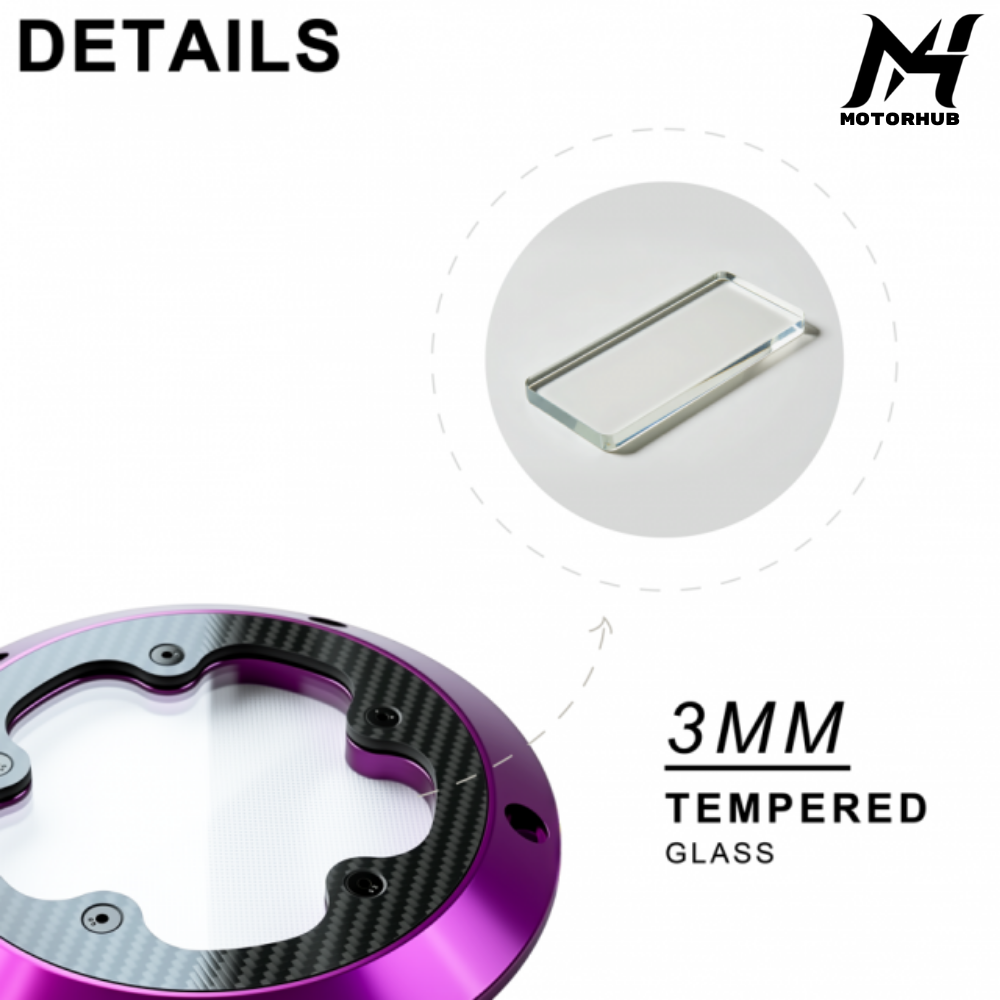 Aluminum Visible Derby Cover with Carbon Fiber Harley Davidson M8 Touring 2017-2026 Solftail 2018-2026 [Purple]  MH99012501