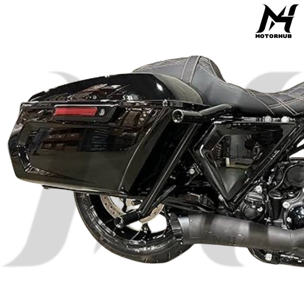 Black Carbon Fiber Side Cover for Harley 2014-2023 Street Road Glide [Standard Twill Glossy] BG100743