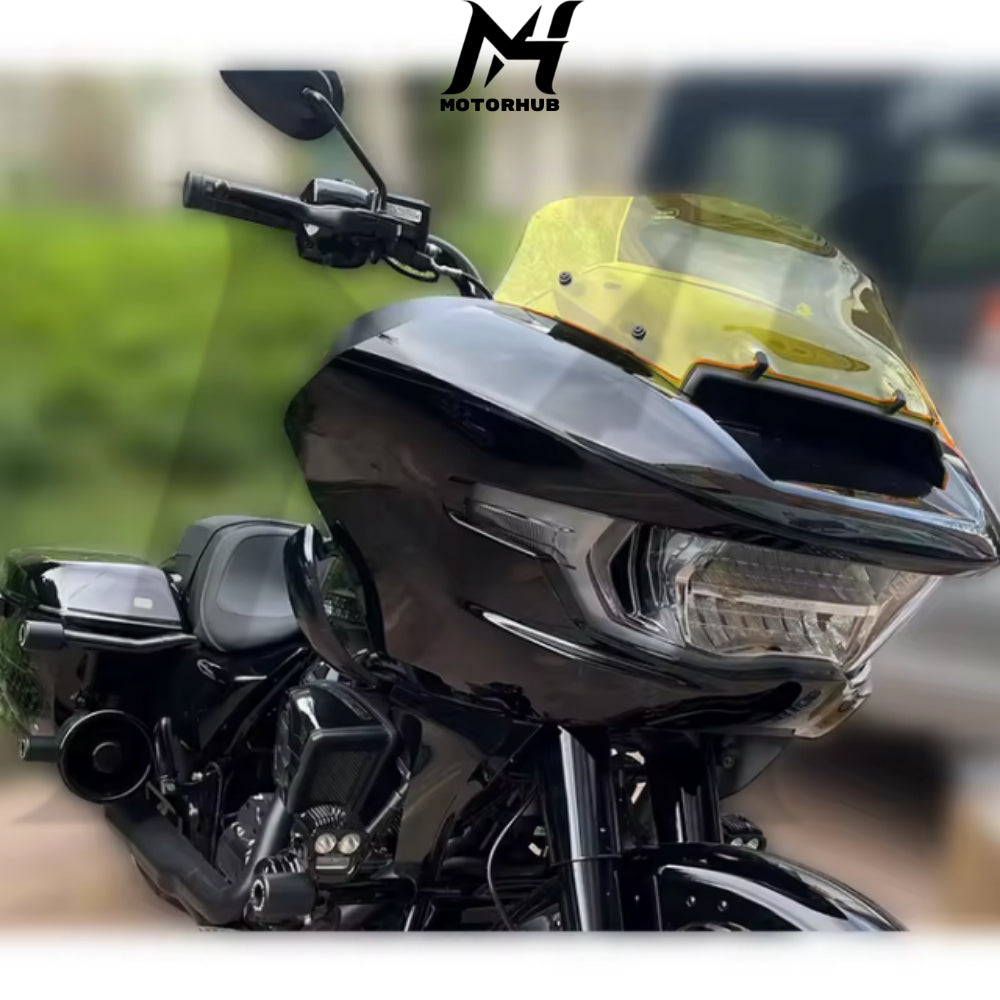 Yellow 9 Inch Windshield Wave Windscreen For Touring New Road Glide CVO 2023-2024 MH990046