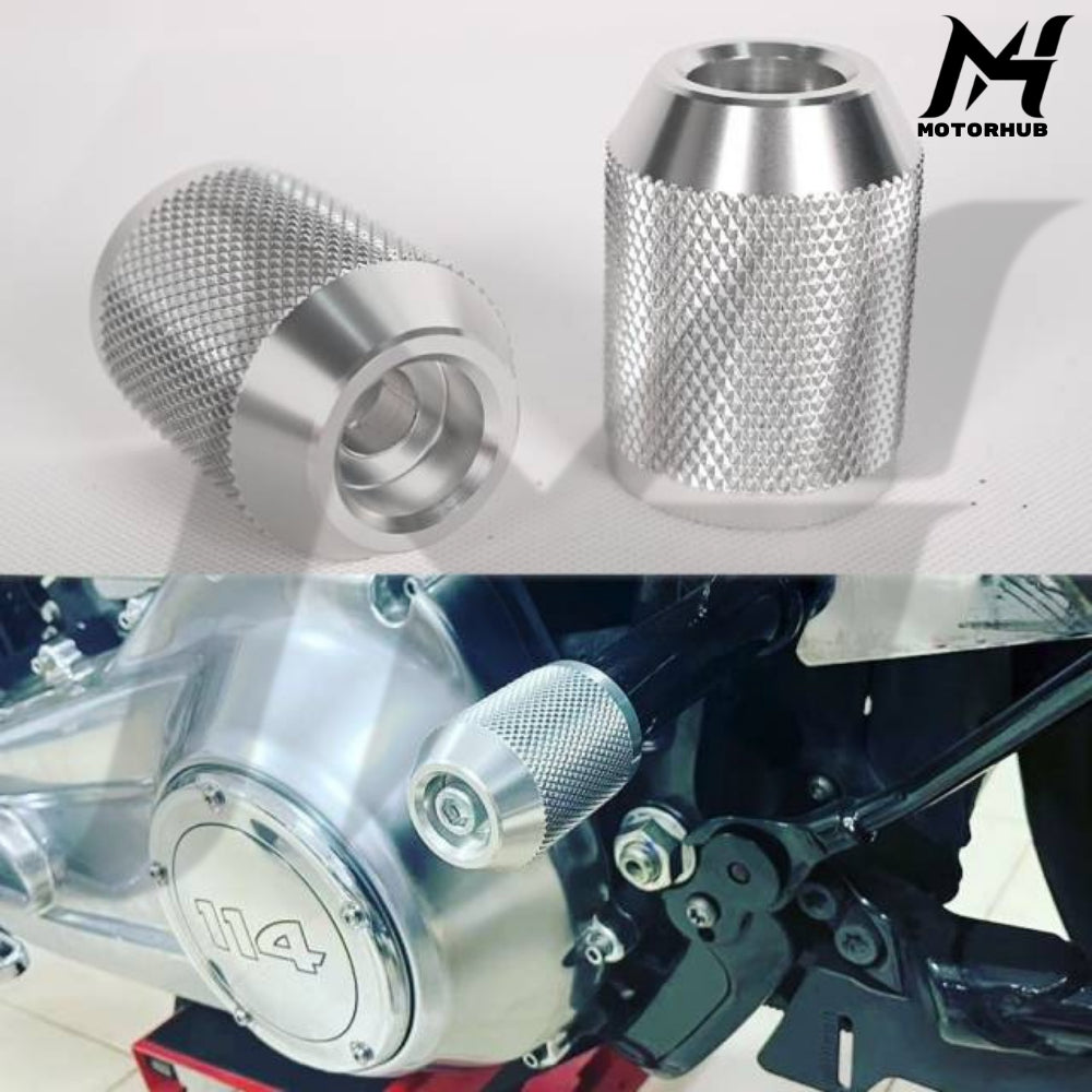 Billet CNC 6061 Crash Bar saddlebag Guard Sliders M12 [Silver]   MH7700336