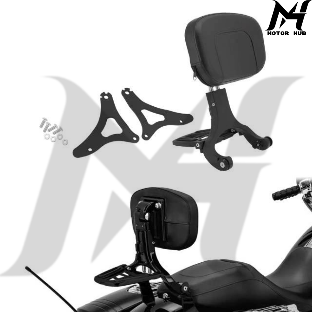 Adjustable Rider Passenger Backrest Fit for Harley Touring 14-24 [Chrome] MH9900235