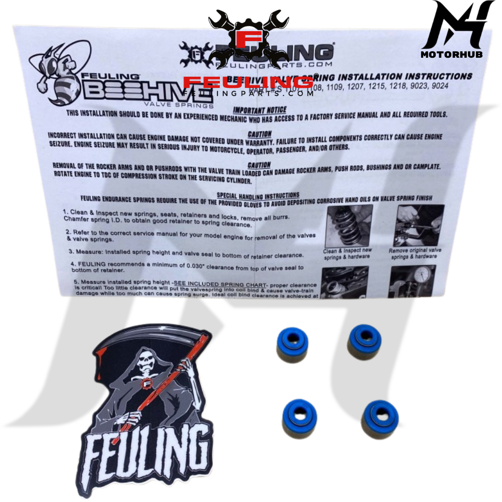 FEULING VALVE SEAL KLEP HARLEY TWIN CAM FOR HARLEY DYNA 2012 - 2016 TOURING 2005 - 2016 0926-1167 OEM 18094-02A KODE 1076