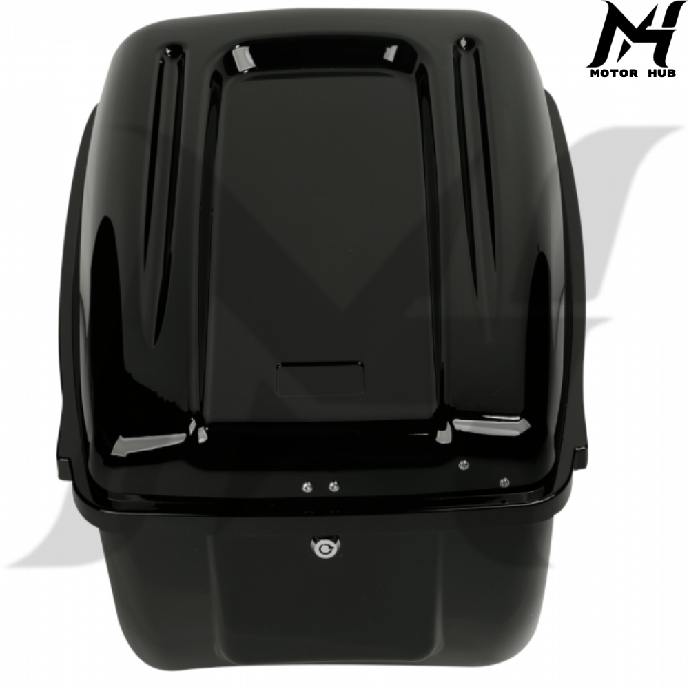 Police Motor Trunk Saddlebag Tour Pack fit For Harley FLHP & FLHTP Gloss BLK MH9900215