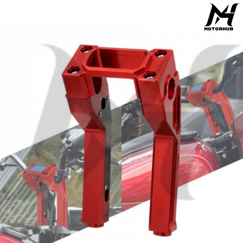 1 Inch - 8 Inch Tall Handlebar Riser Clamp Fit Harley Softail Street Bob, Lowrider ST 2018+ [Red] MH9900483