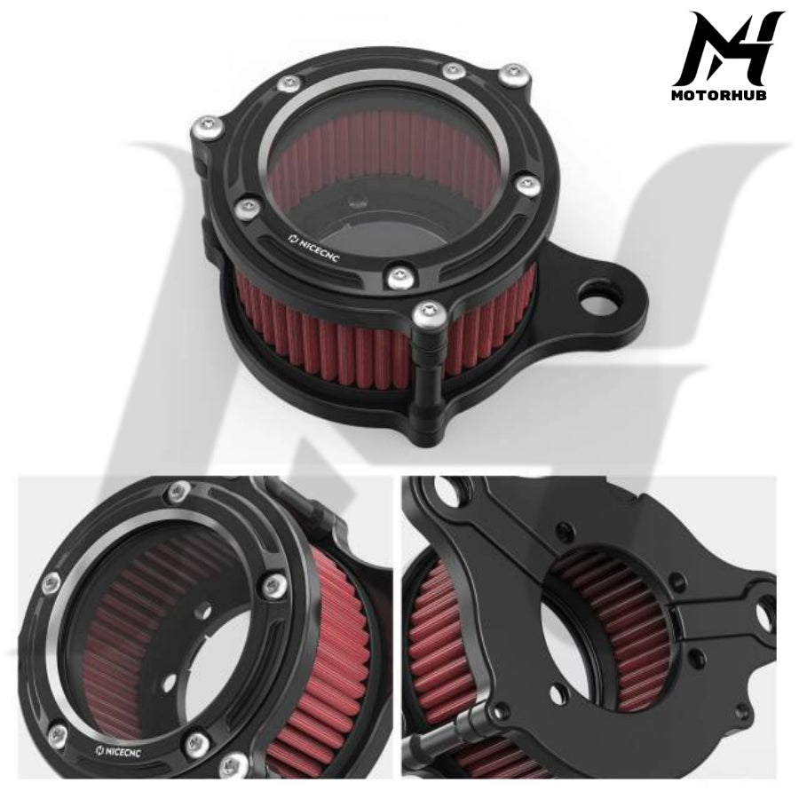 Full Clear Air Cleaner Intake Filter Kit For Harley Sportster 1200 48 XL Iron 883 XL883N Air Filter Sportster MH7700371