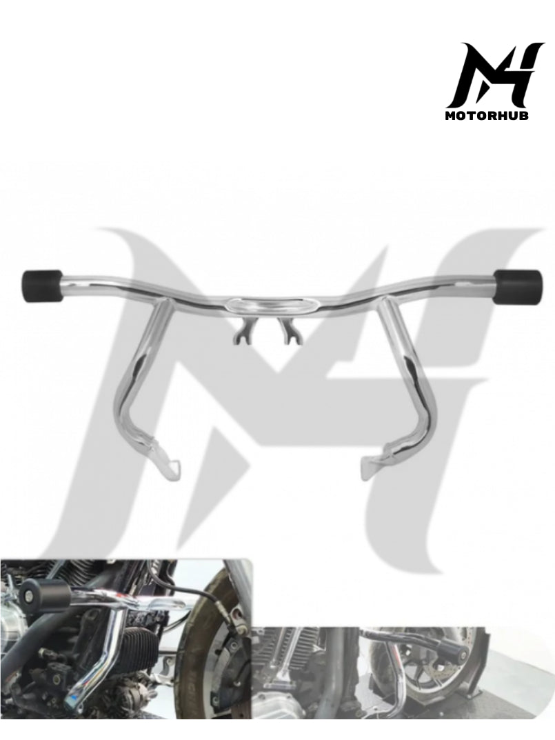 Flat-Out Bar Front Big Roller  Crash Bar Engine Guard for Harley Davidson Touring 2014+ [Chrome] MH9900416