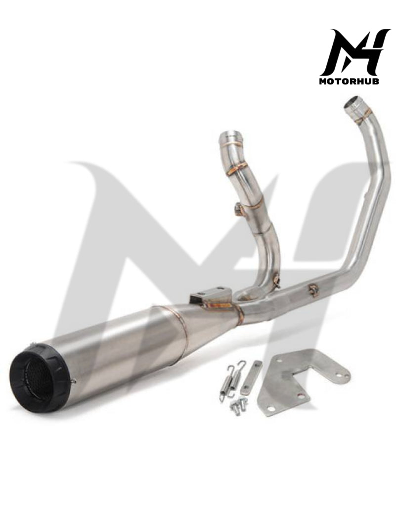 2 in 1 Softail M8 2 into 1 Exhaust Pipes for Harley-Davidson M8 Softail Heritage Classic / Fat Boy / Street Bob / Fat Bob / Low Rider / Breakout 2017-UP Knalpot 2 in 1 Harley M8 MH9900501