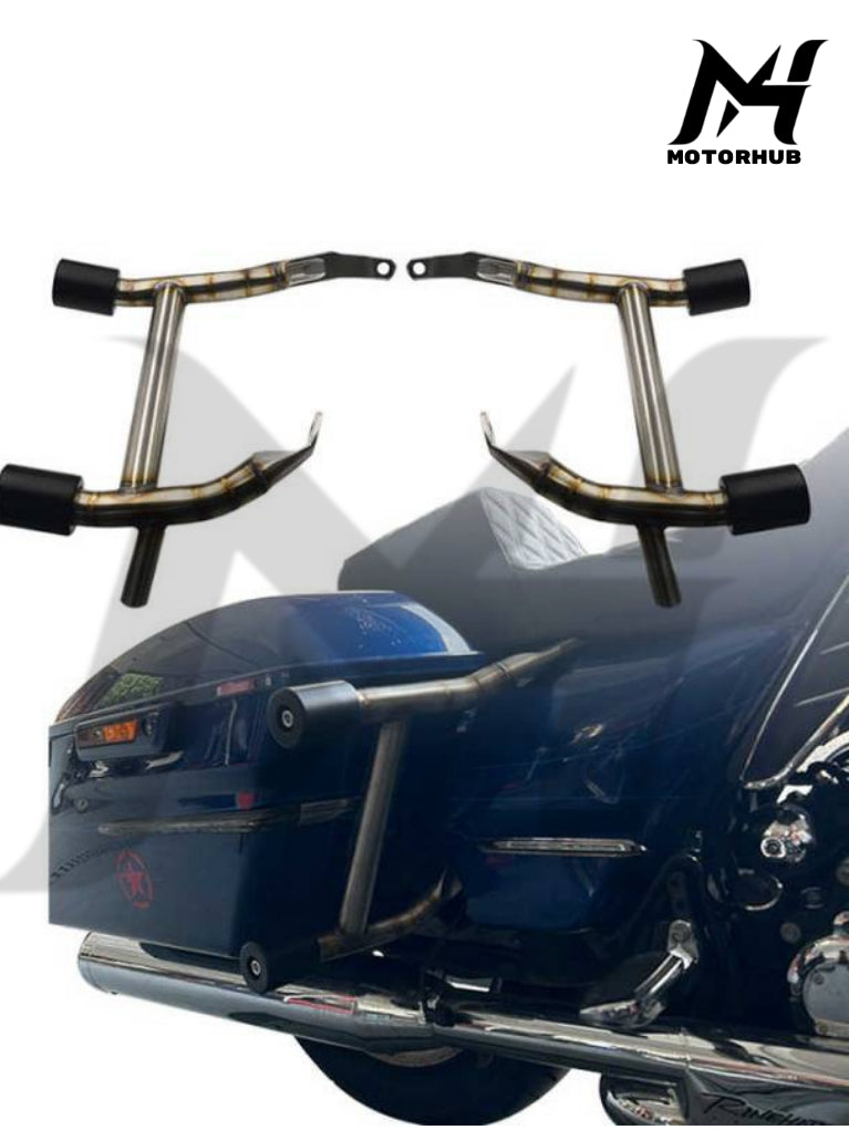 Rear Performance Bagger Saddlebag Guard Crash Bar Stainless Steel Touring 2009-2025 MH9900399