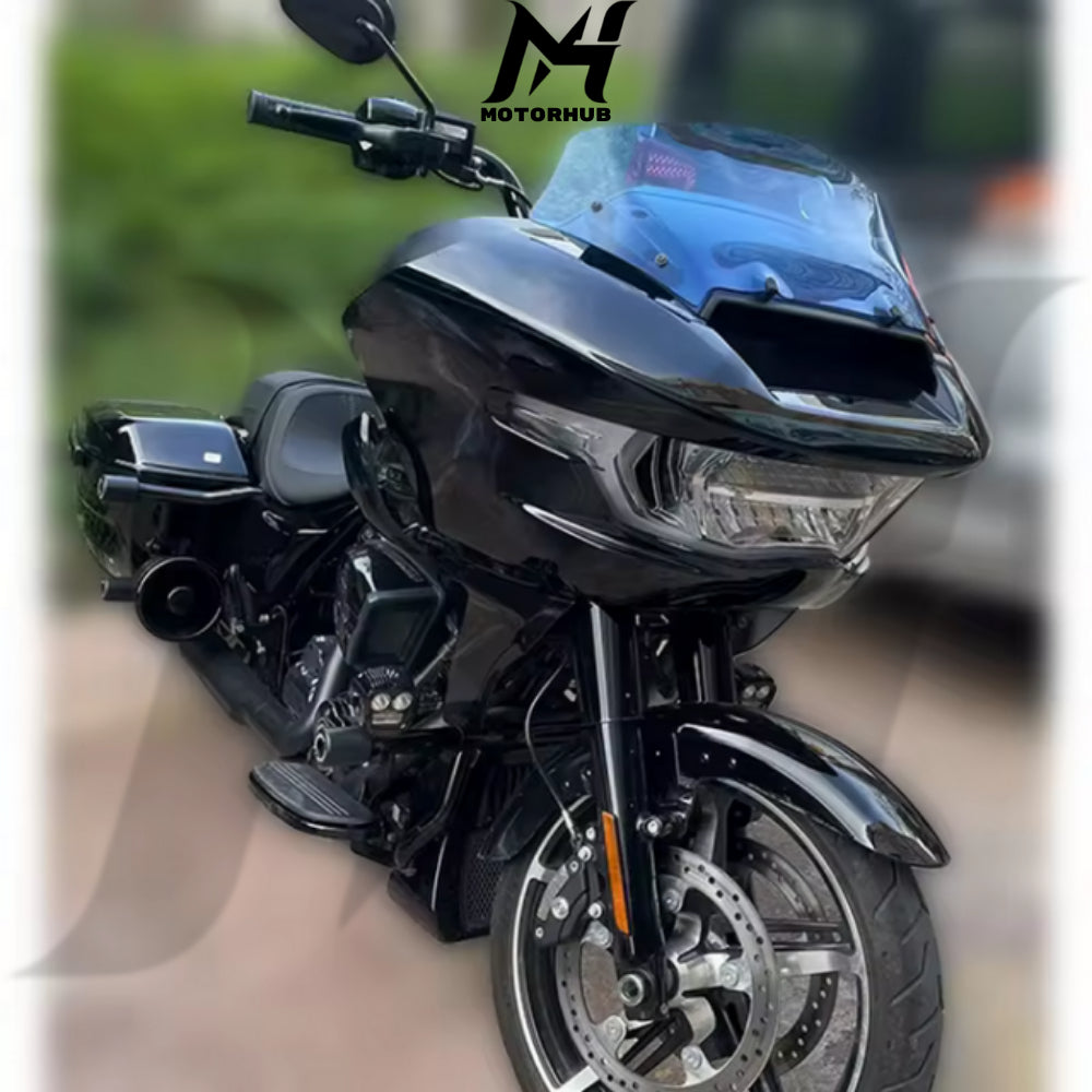 Blue 9 Inch Windshield Wave Windscreen For Touring New Road Glide CVO 2023-2024 MH990048