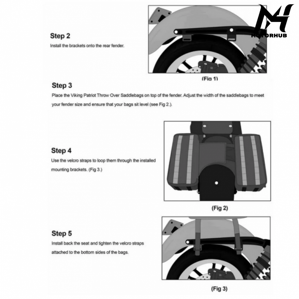 Club Style Escape Saddlebags Saddle Luggage Storage Bag w/Waterproof covers reflective strips MH9900149
