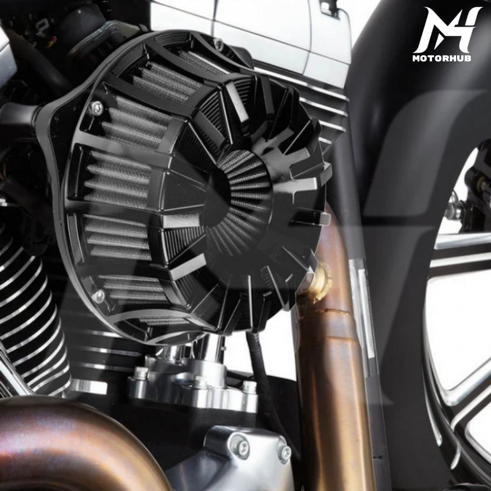 CNC Air Cleaner Grey Intake System Kit Fit Harley Dyna Softail Touring Trike MH9900183
