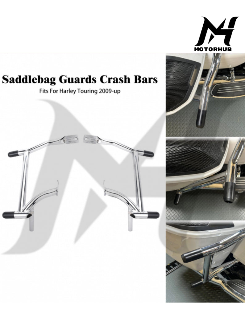 Saddlebag Rear Guard Crash Bars Harley  Touring Road Glide 2009-2024 [Chrome] MH9900423