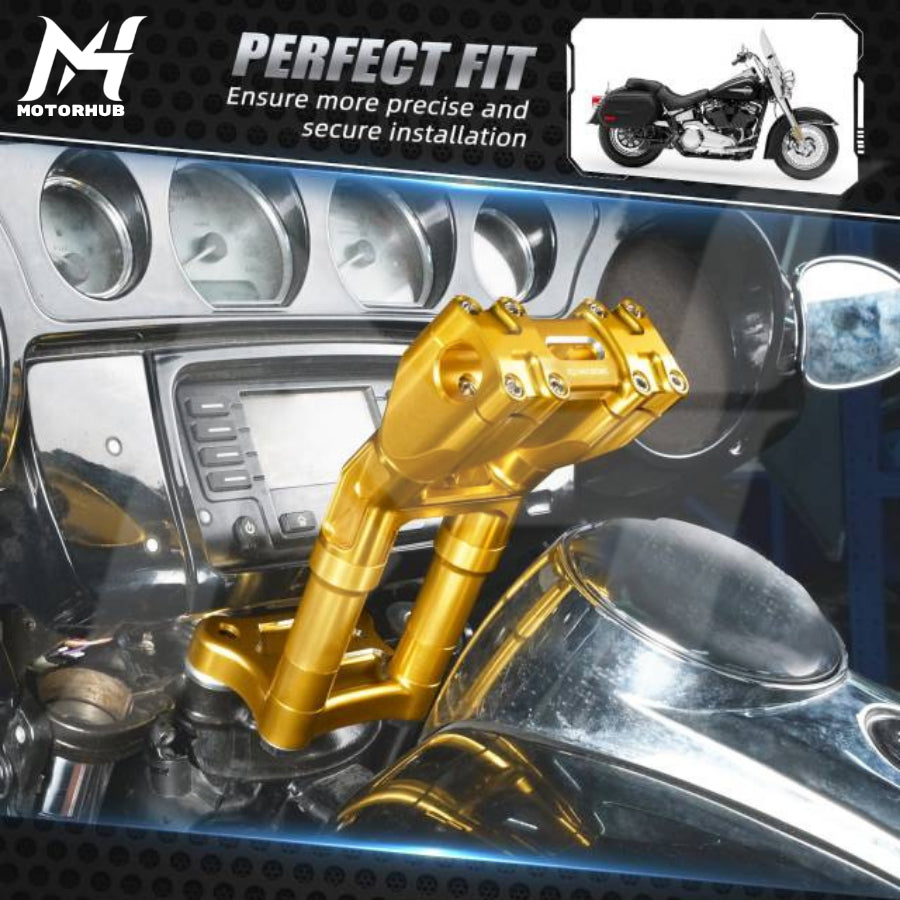 1 Inch NICE CNC 8 Inch Modular Kickback Isolated Handlebar Riser Backward 1.5 [Gold] MH990001