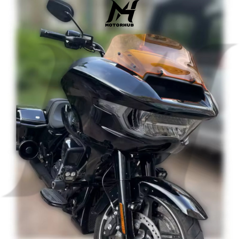 Orange 9 Inch Windshield Wave Windscreen For Touring New Road Glide CVO 2023-2024 MH990049