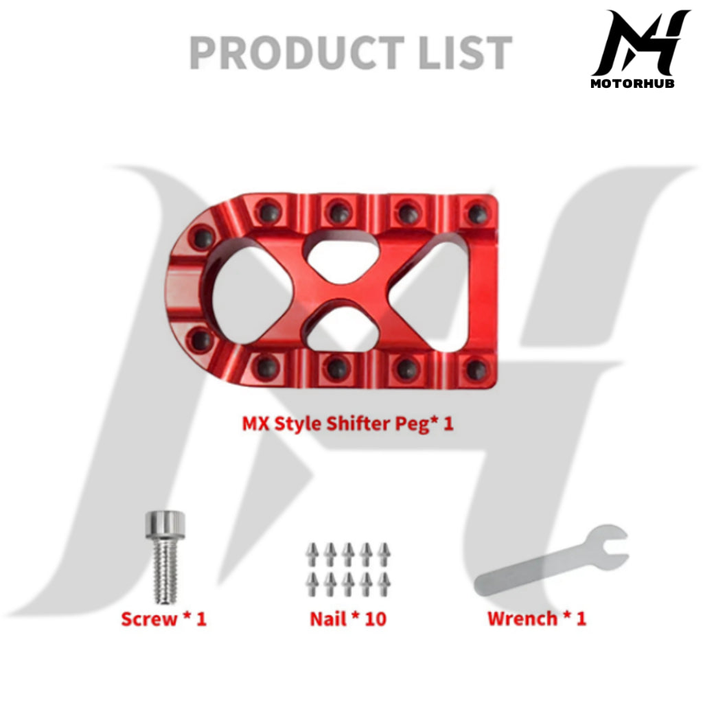 Rivets Heel Toe Shifter Pegs Brake Peg For Harley Touring Dyna Softail [Red] MH9900739