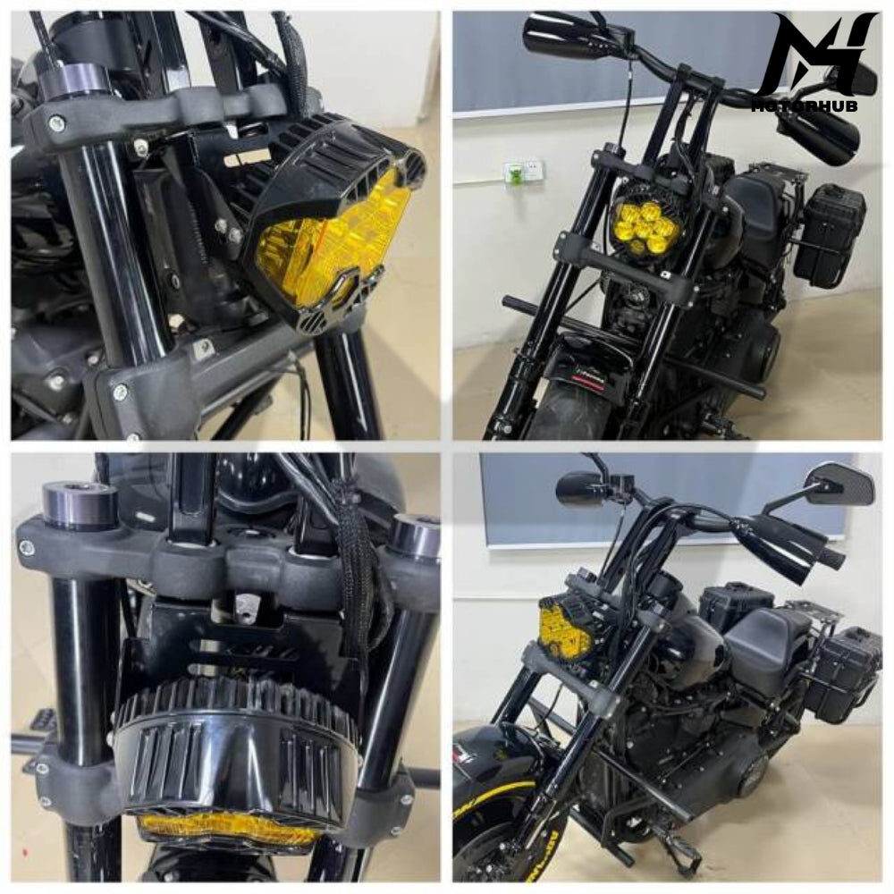 Universal 3.5 Bar Mount Baja Designs LP6 Pro LED Auxiliary Light Lighting Bracket System Mounting Combo Kit For Harley Low Rider S Dyna Softail MH9900323