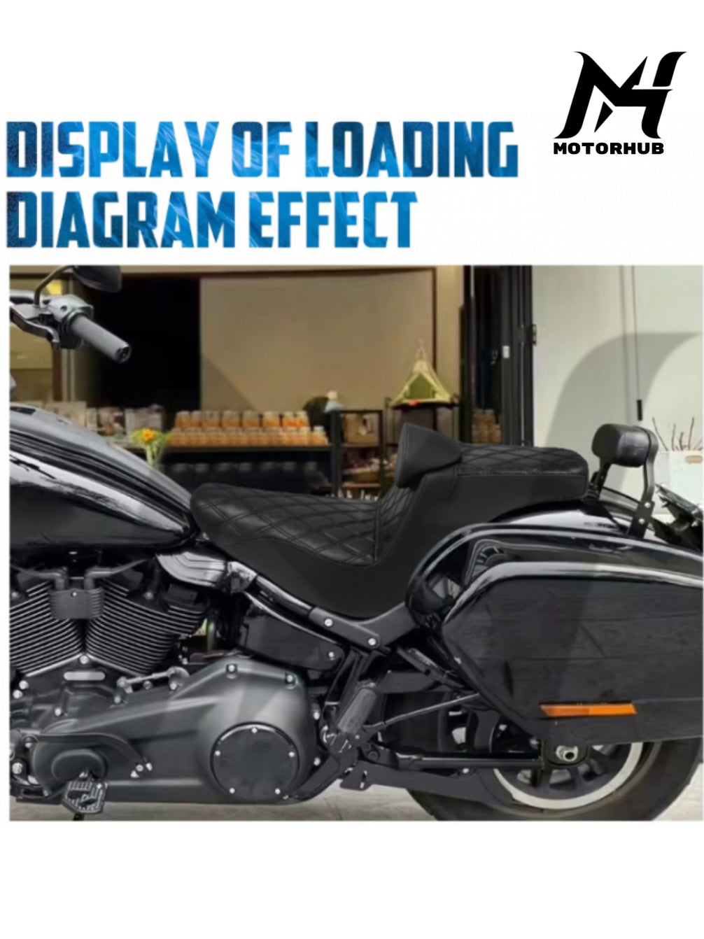 Aftermarket Rider & Passenger sports seat with rider backrest for Harley Lowrider 2018-UP BG100821