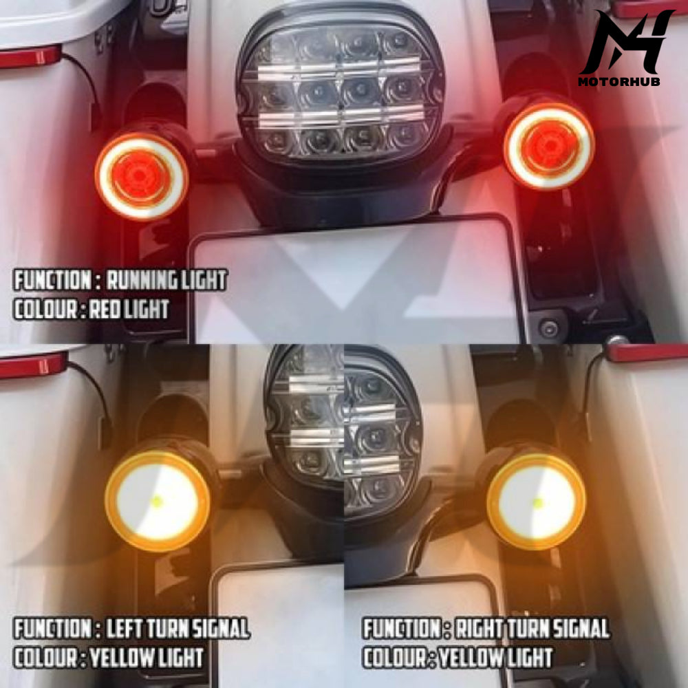1157 LED Turn Signal Indicator Front & Rear Bullet Lights for Harley Touring Softail Dyna MH9900666