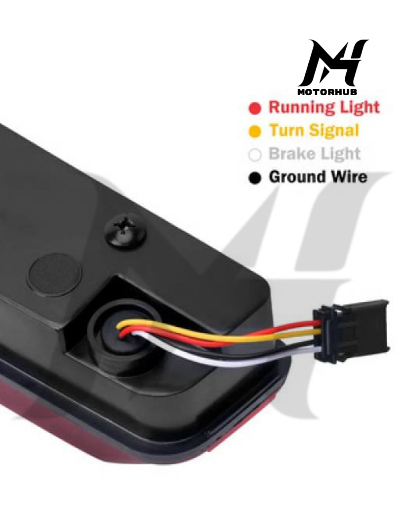 Motorcycle LED Saddlebag Filler Light Rear Fender Turn Signal fit Harley Touring 2024-Up [Red] MH9900645