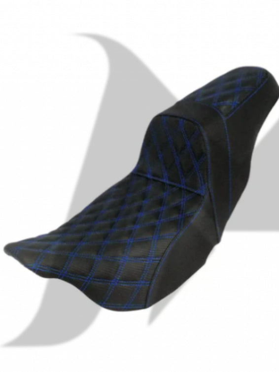 Rider Passenger Step Up Seat for Harley Touring 08-23 [Blue] Stitching MH9900494