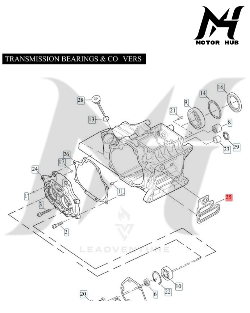 GENUINE HARLEY DAVIDSON Transmission to Engine Case Gasket #35607-06