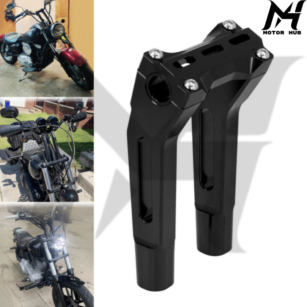 1-1/4 8 Inch MX Tall Handlebar Risers Clamp Pullback Black BG100738