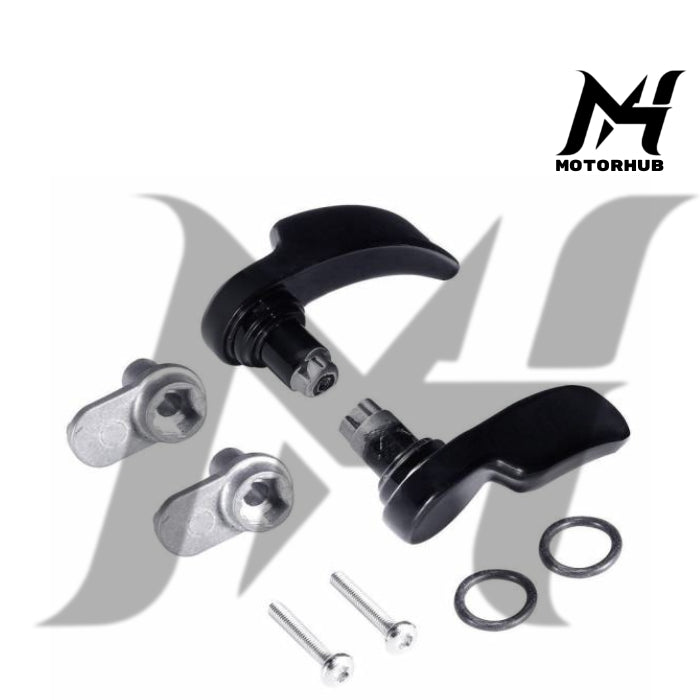 Hard Saddlebag Lid Lifters Latch Handle Levers Fit For Harley Touring 14-24 [Black] MH9900346