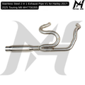 Stainless Steel 2 in 1 Exhaust Pipe V1 for Hwarley 2017-2025 Touring M8 MH7700355